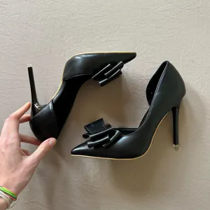 BIGTREE Black Bow Pump Heels thumbnail 3