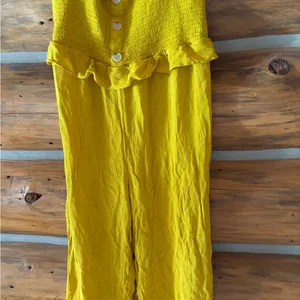 Loft Smocked Strapless Cropped Jumpsuit size XXL thumbnail 3