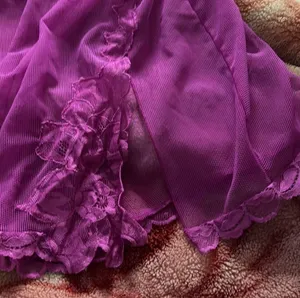 Victoria's Secret MD magenta fuchsia pink net baby doll thumbnail 3