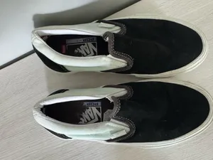 M3.5 W5 VANS Sneakers POP CUSH Slip On Skateboarding MINT GREEN BLK thumbnail 2