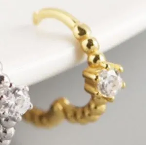 ⭐️New/ Super Cute Little Huggies With CZ Stone thumbnail 4