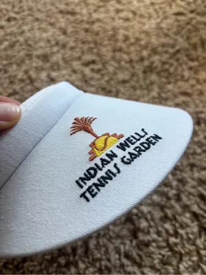 Indian Wells Tennis Garden White Sun Visor thumbnail 2