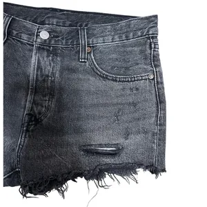 Levi's 501 Short Trashed Black denim shorts size‎ 29 thumbnail 2