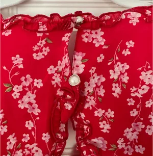 Red Floral Dress thumbnail 4