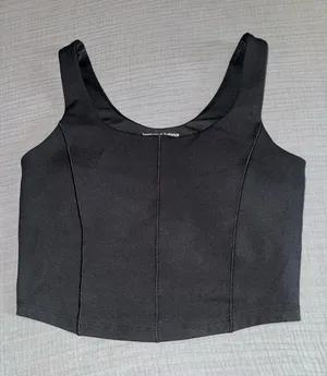 Balance Black Structured Crop Tank Size undefined thumbnail 1