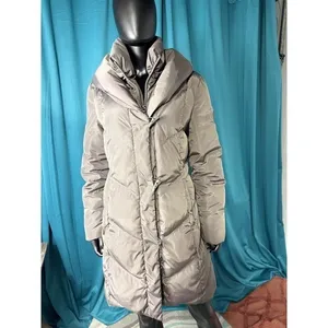 Lauren‎ Ralph Lauren Womens Taupe Down Filled Puffer Toggle Parka Coat Large thumbnail 3