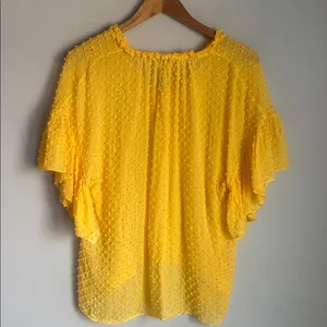Alice + Olivia Julius flutter sleeve blouse Medium thumbnail 3