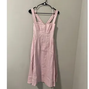 New Reformation Roma Linen Dress Cherry Blossom, Light Pink Size 0 thumbnail 2