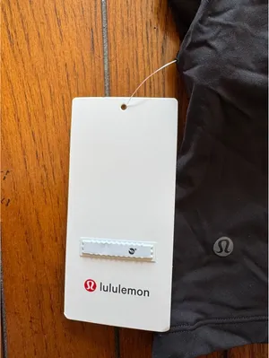 Lululemon Mockneck Shelf Tank Stripe Black/Walnut Crunch Padded Size S/6 NWT thumbnail 4