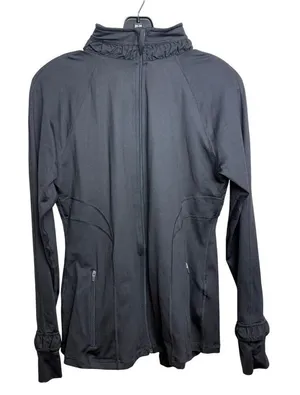 SPANX Full Zip Athletic Contour Jacket in Black Sz. L thumbnail 1