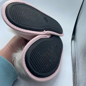 Victoria’s Secret size large pink slippers tradwife, faux fur , princess thumbnail 2