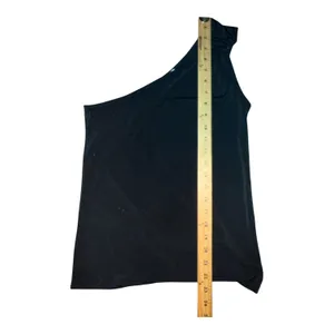 Loft Womens Black Asymmetrical One Shoulder Tank Top, Medium thumbnail 7
