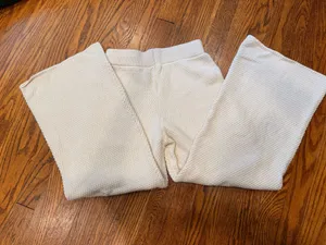 Knitted Beach Pants White thumbnail 3