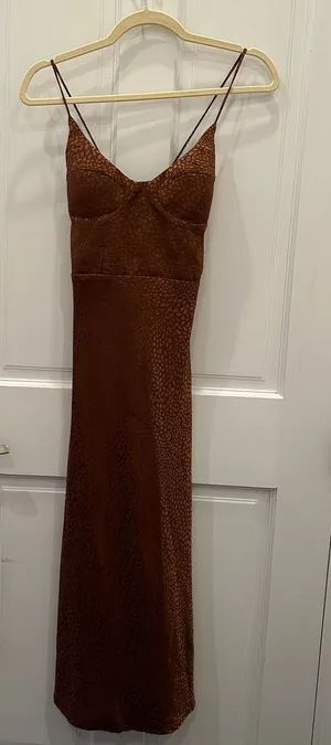 Runaway Brown Midi Dress thumbnail 1