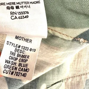 Mother The Shaker crop chop camo pants Size 25 thumbnail 7