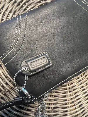 Coach Classic Black Wristlet Wallet - Women's Bag thumbnail 2