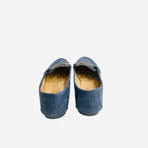 White Mountain Womens size 9.5W. Blue Faux Suede Slip On Loafer Flats thumbnail 5
