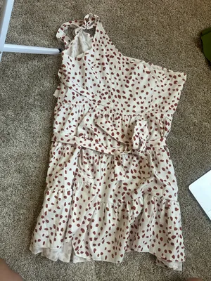 BRAND NEW One shoulder SHEIN dress with belt thumbnail 1