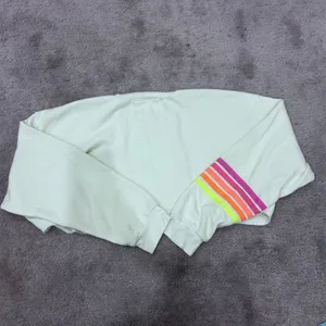 Aviator Nation Vintage White Set Neon 5 Stripe Rugby Sweatshirt and Sweatpants thumbnail 10