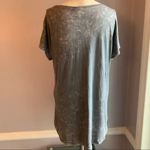 Splendid mineral wash gray t shirt with rounded hem Size Medium thumbnail 3