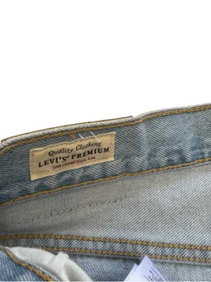 Levis Premium 501 Big E Cropped Jeans Womens 30 Light Wash Straight Leg Denim thumbnail 8