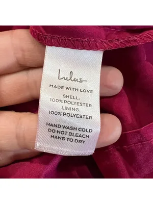 Lulus One Shoulder Asymmetric Satin Cocktail Party Midi Dress Red Size XS NWOT thumbnail 9