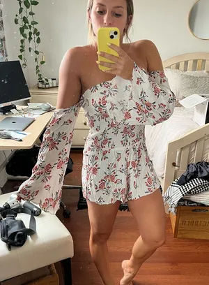 Revolve Floral Romper thumbnail 1