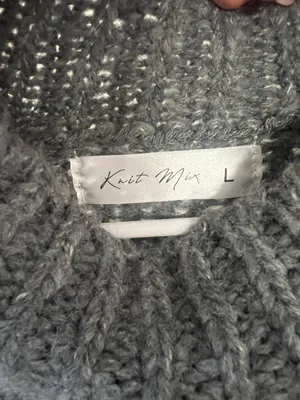 Gray Wool Mockneck Sweater Size L thumbnail 2