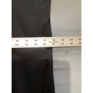 Athleta Black Fleece Wrap Neck Sweatshirt Dress Long Sleeve Thumbholes Womens M thumbnail 8