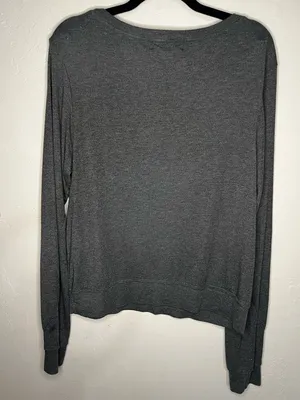Wildfox Baggy Beach Jumper Charcoal Gray‎ Green Long-Sleeve Sweatshirt thumbnail 8