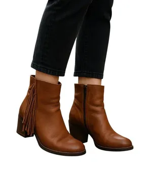 Steve Madden Woodstock Ankle Boots Beige size 7.5 Western Country Festival Boho thumbnail 1