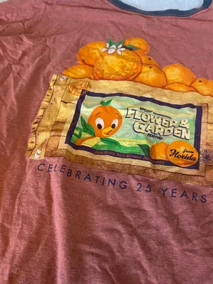 disney flower garden orange Tshirt  thumbnail 4