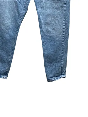 TopShop High Rise Straight Leg Mom Jeans Blue Size 32 Preppy Casual Minimalist thumbnail 7