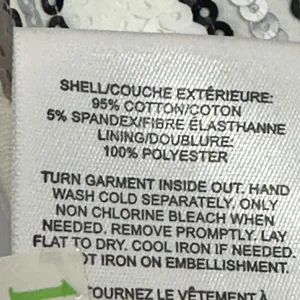 NWT Express Sequin Mini Skirt Womens XS White Silver Geometric High Rise NYE thumbnail 8