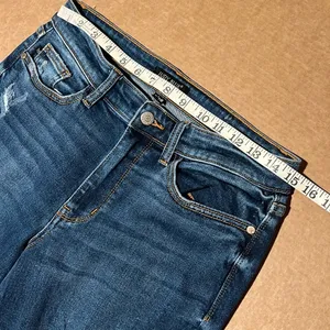 Judy Blue Mid-Rise Straight Leg Distressed Dad Jean, size 28 thumbnail 4