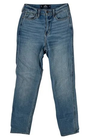 Hollister Ultra High Rise Mom Jean Womens Size 27 Light Wash‎ Denim Tapered Leg thumbnail 1