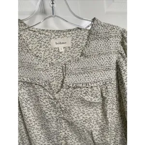 Bohme Blouse Size Small Womens‎ Smocked Blouse Cottagecore Feminine thumbnail 5