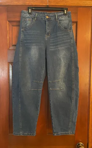 Women’s stretch denim Barrel jeans size L Blue Size L thumbnail 1