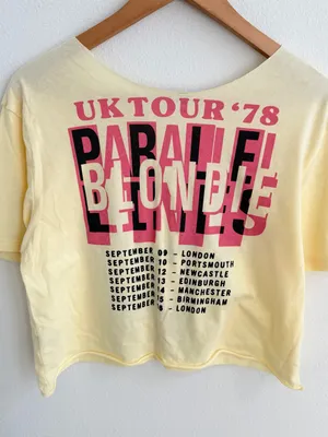 Blondie UK Tour 78 Graphic Off the Shoulder Cropped Tee thumbnail 8