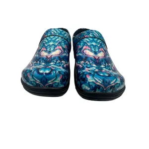 Klogs Mission Blue Pink Kaleidoscope Marble Slip Resistant Clogs Women's 6.5M thumbnail 7