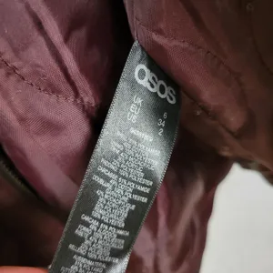 Asos Womens Coat Size 2 Purple Fleece Lined Hooded Drawstring Waist Anorak Coat thumbnail 9