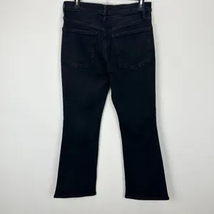 Madewell The Flare Crop Jean in Super Stretch Denim Black Frost US 28 NWT thumbnail 10