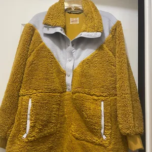 Free People Fall to Rise Quarter Zip Fleece in Honey Mallow Size Small thumbnail 3