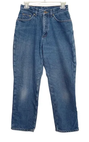 L.L. Bean Vintage Fleece Lined Jeans size 6 Petite - Double L Relaxed Fit thumbnail 1