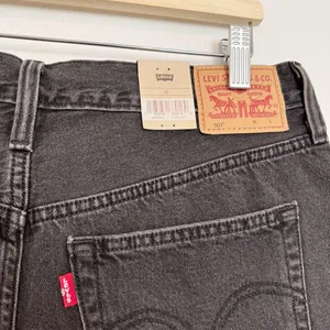 Levis 501 Cutoff Shorts 32 100% Cotton NWT Grunge Streetwear Baddie Summer Black thumbnail 9