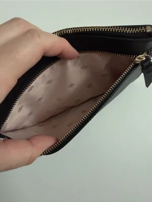 Kate Spade Patrice Wristlet Leather Double Zip Pockets Credit Card Slots Black thumbnail 11