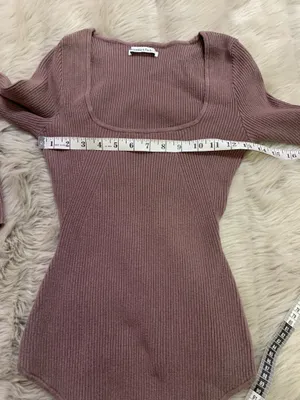 Abercrombie & Fitch Long Sleeve Seamless Rib Knit Bodysuit M thumbnail 6
