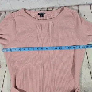 Torrid Knit Belted Midi Dress Dusty Rose‎ Short Sleeve Pockets Size 0 thumbnail 7