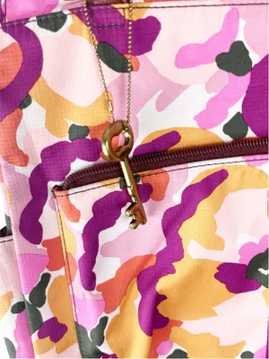 FOSSIL Jenna Floral Double Shoulder Straps Canvas Tote Bag thumbnail 15