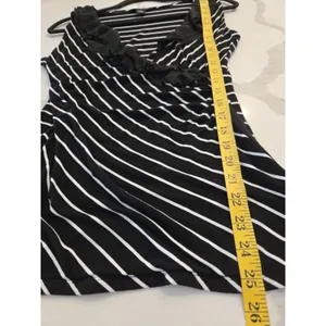 White House Black Market Top Small Womens S Striped Ruffle Wrap Sleeveless Y2K thumbnail 7
